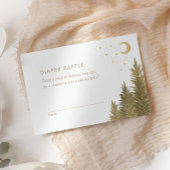 Woodland Baby shower Diaper Raffle Ticket Informatiekaartje