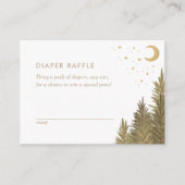 Woodland Baby shower Diaper Raffle Ticket Informatiekaartje (Voorkant)