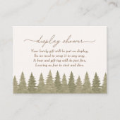 Woodland Baby shower Display Shower Informatiekaartje (Voorkant)