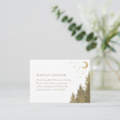 Woodland Baby shower Display Shower Informatiekaartje (Staand voorkant)