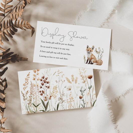 Woodland Baby shower Display Shower Informatiekaartje