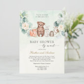 Woodland Baby shower door Mail Forest Animals Kaart (Staand voorkant)