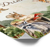 Woodland Baby Shower Drinks Station Poster (Hoek)