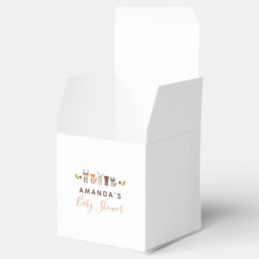 Woodland Baby shower Favor Box Bedankdoosjes (Geopend)