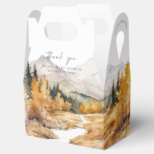 Woodland Baby shower Favor Box Rustiek Bos Boy Bedankdoosjes (Geopend)