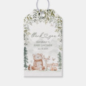 Woodland Baby shower Favor Cadeaulabel (Voorkant)