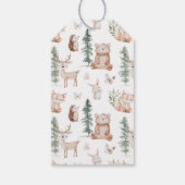 Woodland Baby shower Favor Cadeaulabel (Achterkant)