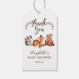 Woodland Baby shower Favor Tags Cadeaulabel