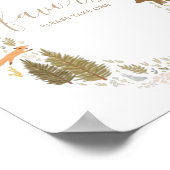 Woodland Baby shower Favors Sign Poster (Hoek)