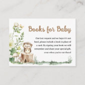Woodland Baby shower Forest Boeken voor Baby Informatiekaartje (Voorkant)