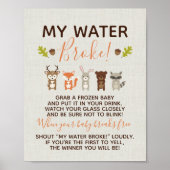 Woodland Baby shower Game - Mijn Poster voor water (Voorkant)