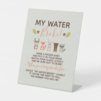 Woodland Baby shower Game - Mijn Poster voor water Reclamebord Met Voetstuk