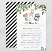 Woodland Baby shower Game - Old Wives Tales (Voorkant / Achterkant)