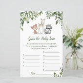Woodland Baby shower Game - Raad Baby (Staand voorkant)