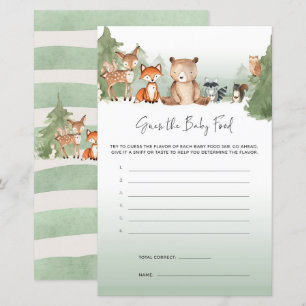 Woodland Baby shower Game raad Baby Food