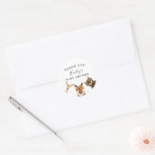 Woodland Baby shower Gender Neutral Favor Ronde Sticker (Envelop)