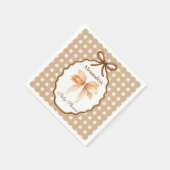 Woodland Baby shower Gingham Servet (Hoek)