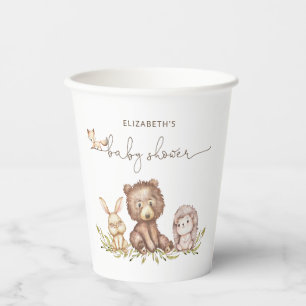 Woodland Baby shower Greenery Paper Cups Papieren Bekers
