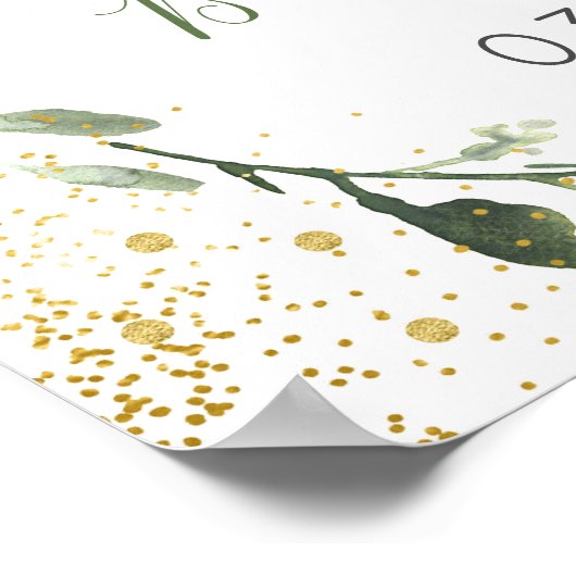 Woodland Baby shower Greenery Welcome Poster (Hoek)