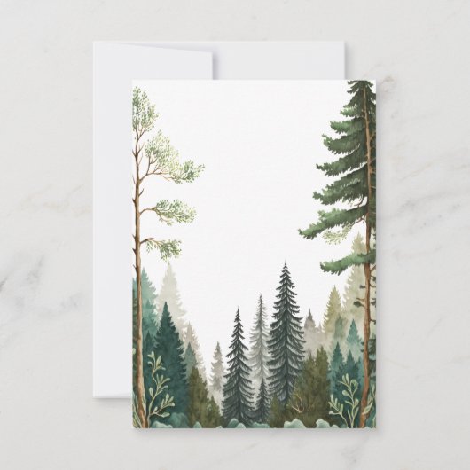 Woodland Baby shower Hartelijk dank Bedankkaart (Achterkant)