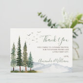 Woodland Baby shower Hartelijk dank Bedankkaart (Staand voorkant)