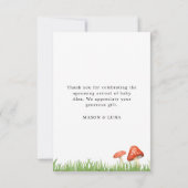 Woodland Baby shower Hartelijk dank Bedankkaart (Achterkant)
