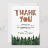 Woodland Baby shower Hartelijk dank Bedankkaart (Voorkant)