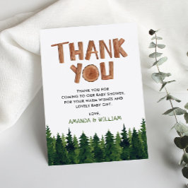 Woodland Baby shower Hartelijk dank Bedankkaart