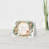 Woodland Baby shower Hartelijk dank Bedankkaart (Voorkant)