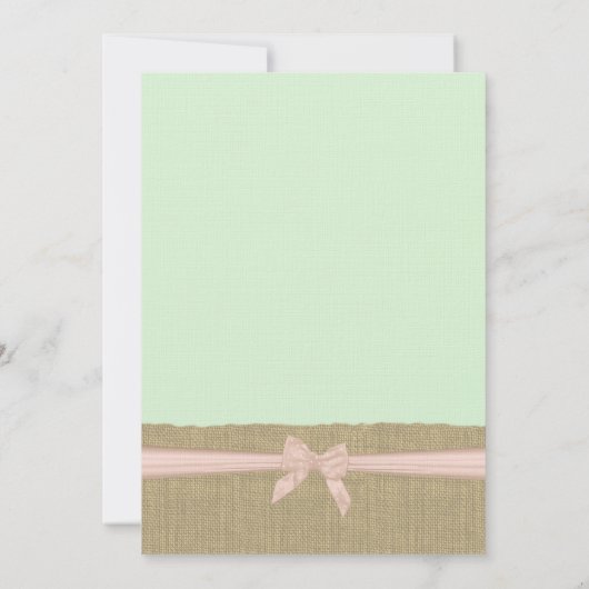 Woodland Baby shower Herten en Burlap Kaart (Achterkant)