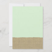 Woodland Baby shower Herten en Burlap Kaart (Achterkant)