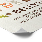 Woodland Baby shower Hoe groot is mama's Belly Gam Poster (Hoek)