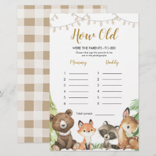 Woodland Baby shower Hoe oud waren de ouders?