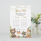 Woodland Baby shower Hoe oud waren de ouders? (Staand voorkant)