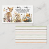 Woodland Baby shower I Birthday Book request Informatiekaartje (Voorkant / Achterkant)