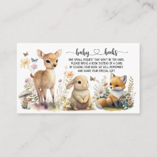 Woodland Baby shower I Birthday Book request Informatiekaartje