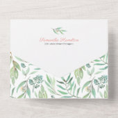 Woodland Baby shower Invitation & Advice Kaart (Achterkant)