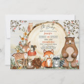 Woodland Baby shower Invitation Baby Woodland Kaart (Voorkant)