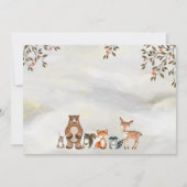 Woodland Baby shower Invitation Baby Woodland Kaart (Achterkant)