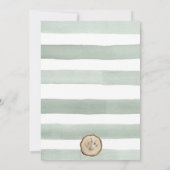 Woodland Baby shower Invitation Boy, Beer Fox Kaart (Achterkant)