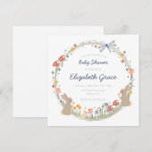 Woodland Baby shower Invitation Kaart (Voorkant / Achterkant)