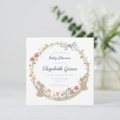 Woodland Baby shower Invitation Kaart (Staand voorkant)
