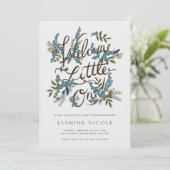 Woodland Baby shower Invitation Kaart (Staand voorkant)