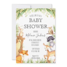 Woodland Baby shower Invitation