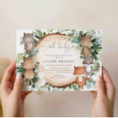 Woodland Baby shower Invitation Kaart