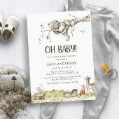 Woodland Baby shower Invitation Kaart