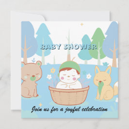 Woodland Baby Shower Invitation  Kaart