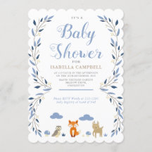Woodland Baby shower Invitation