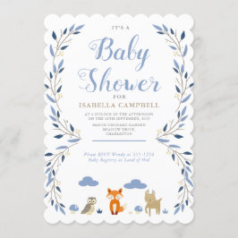 Woodland Baby shower Invitation Kaart