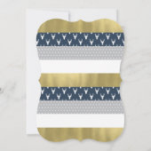 Woodland Baby shower Invitation, Navy, grijs, goud Kaart (Achterkant)